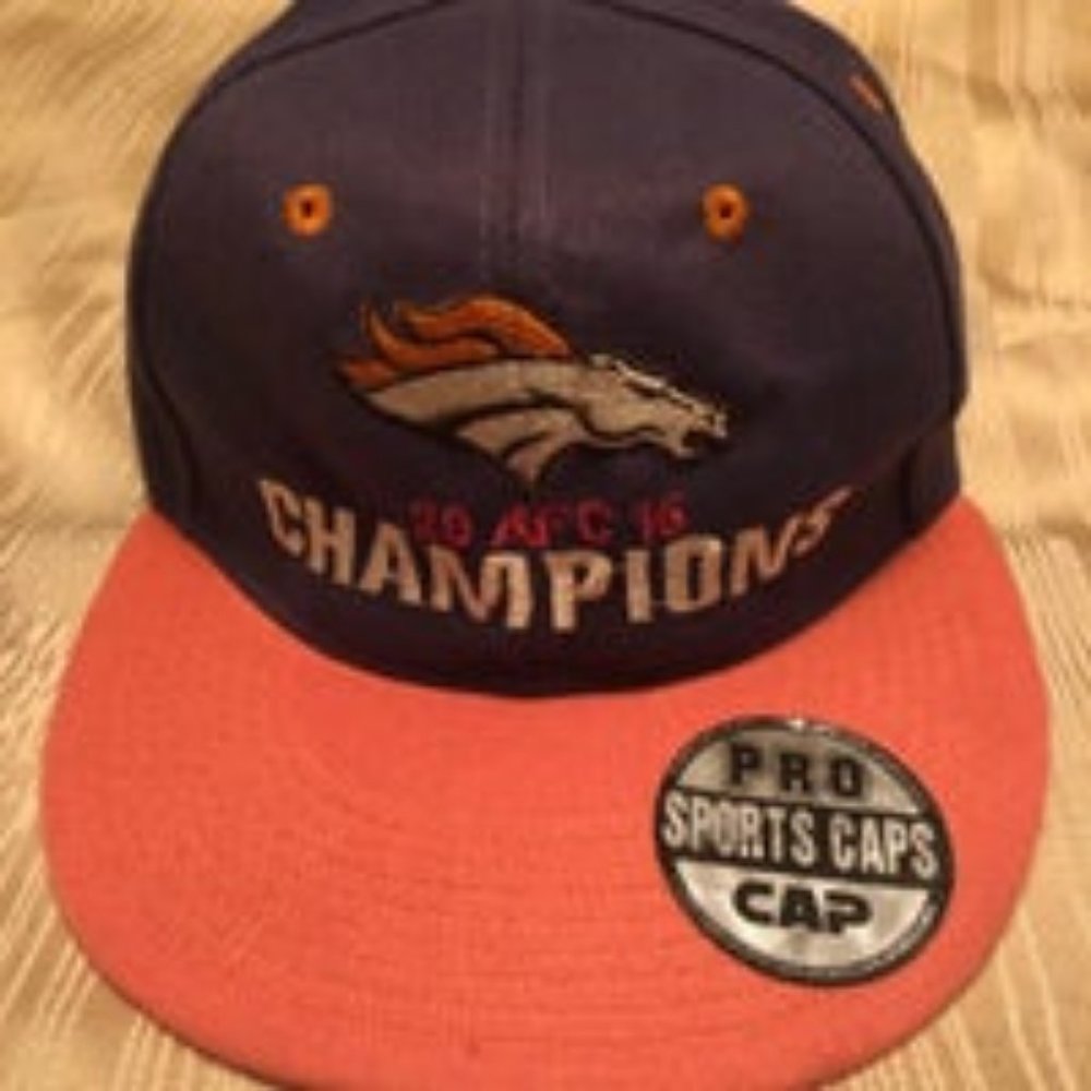 NFL Denver Broncos 2015 AFC Champions Baseball Cap, Hat, Black, Strapback